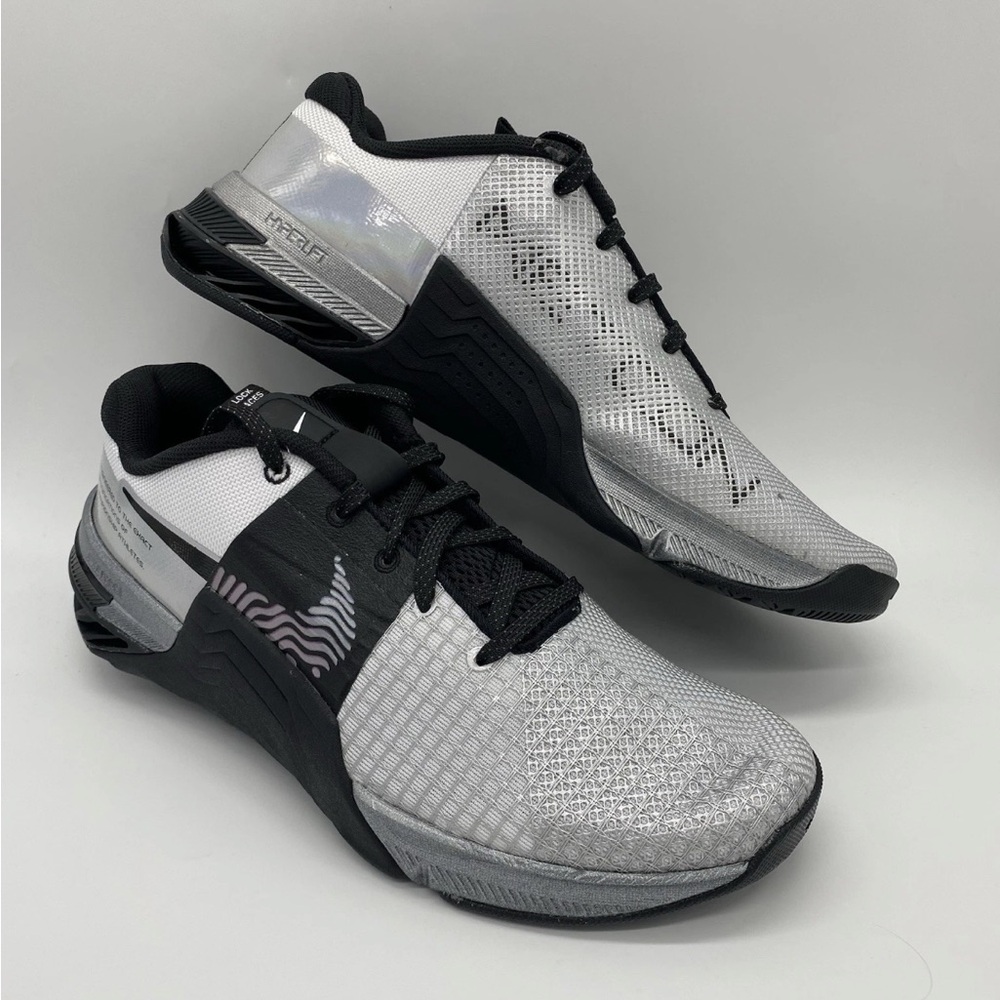 Nike Metcon 8 Silver and Black Training Shoes